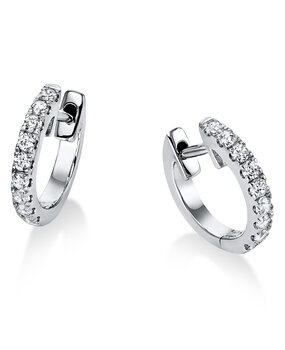 Langerak Diamonds Langerak Diamonds 2I997W4-6, Creolen briljant 14 krt witgoud