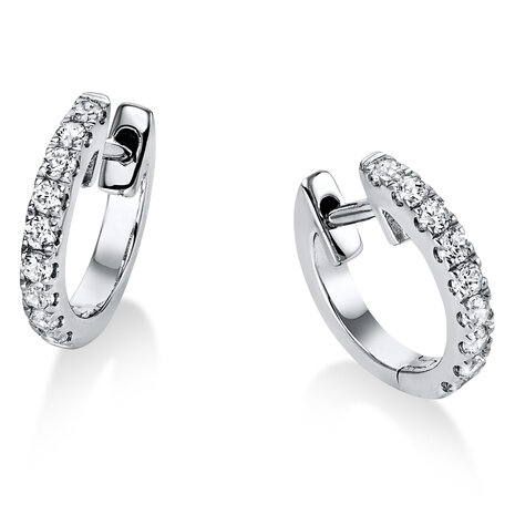 Langerak Natural Diamonds Diamond Group 2I997W4-4, Creolen briljant 14 krt witgoud