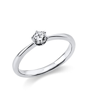 Langerak Natural Diamonds Langerak Diamonds 1C481W454-41, Ring solitair 14 krt witgoud
