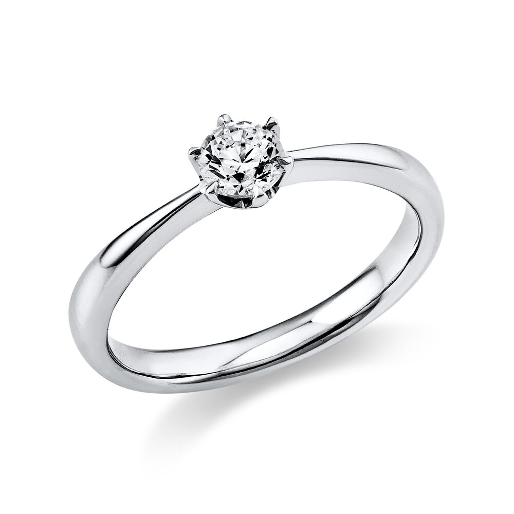 Langerak Diamonds Langerak Diamonds 1C482W456-3, Ring solitair 14 krt witgoud