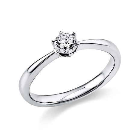 Langerak Diamonds Langerak Diamonds 1C482W456-3, Ring solitair 14 krt witgoud