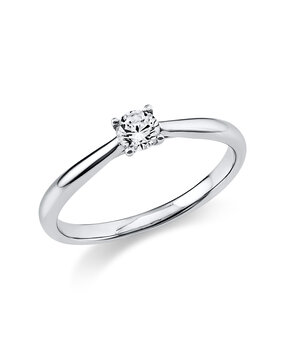 Langerak Natural Diamonds Langerak Diamonds 1A289W454-55, Ring solitair 14 krt witgoud