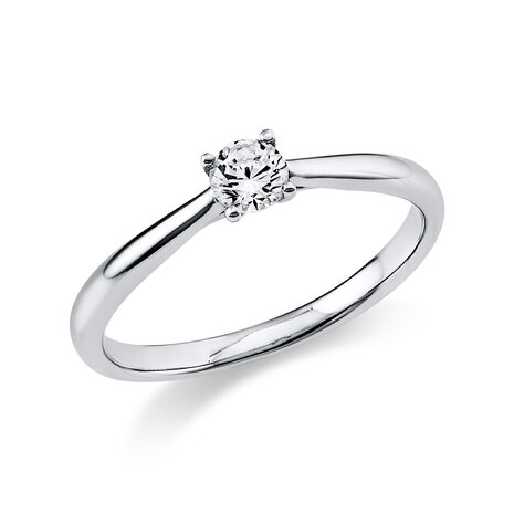 Langerak Natural Diamonds Langerak Diamonds 1A289W454-55, Ring solitair 14 krt witgoud