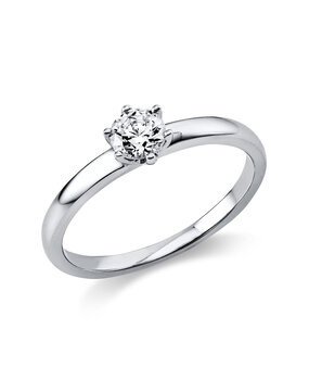 Langerak Natural Diamonds Langerak Diamonds 1P076W456-3, Ring solitair 14 krt witgoud Langerak Natural Diamonds Langerak Diamonds 1P076W456-3, Ring solitair 14 krt witgoud