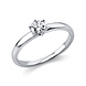 Langerak Natural Diamonds Langerak Diamonds 1P076W456-3, Ring solitair 14 krt witgoud