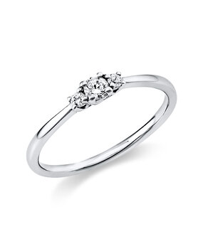 Langerak Natural Diamonds Langerak Diamonds 1Q747W454-5, Ring solitair 14 krt witgoud