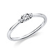 Langerak Natural Diamonds Langerak Diamonds 1Q747W454-5, Ring solitair 14 krt witgoud