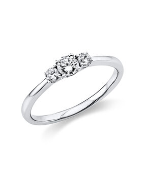 Langerak Natural Diamonds Langerak Diamonds 1K357W456-4, Ring solitair 14 krt witgoud