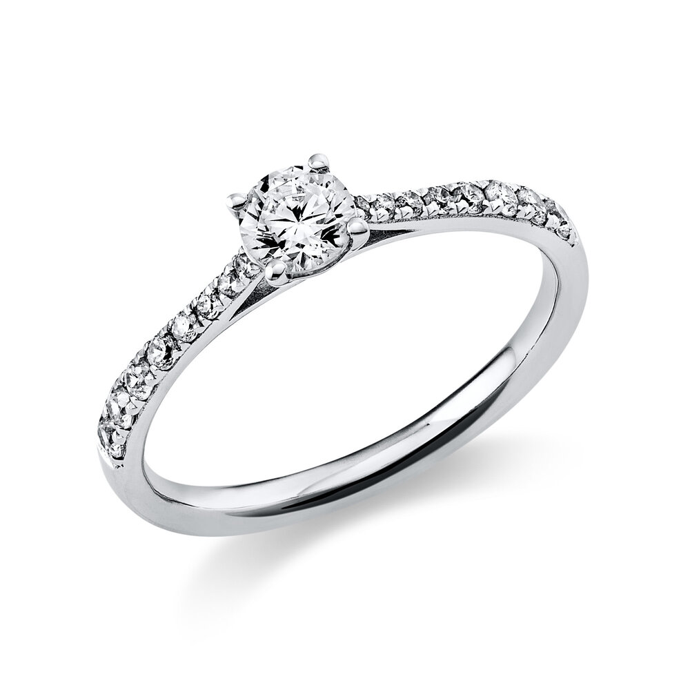 Langerak Natural Diamonds Langerak Diamonds 1A421W456-3, Ring solitair 14 krt witgoud