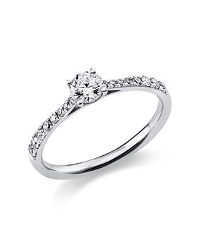 Langerak Natural Diamonds Langerak Diamonds 1A421W456-3, Ring solitair 14 krt witgoud
