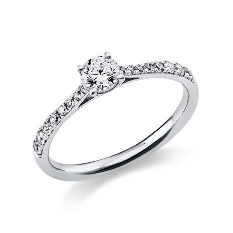 Langerak Natural Diamonds Langerak Diamonds 1A421W456-3, Ring solitair 14 krt witgoud
