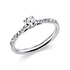Langerak Natural Diamonds Langerak Diamonds 1A421W456-3, Ring solitair 14 krt witgoud