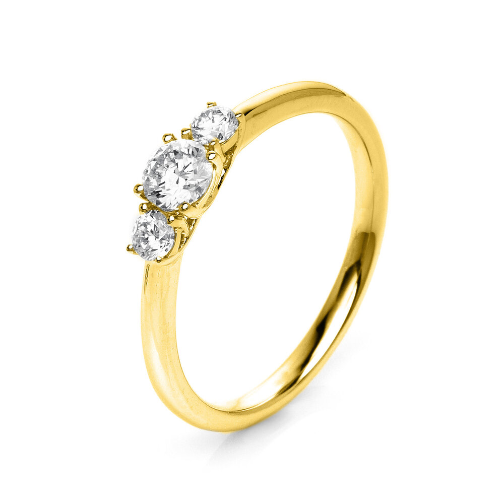 Langerak Natural Diamonds Langerak Diamonds 1K432G456-3, Ring 14 krt geelgoud
