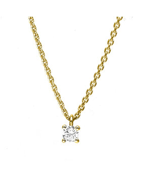 Langerak Diamonds Langerak Diamonds 4E911G4-10, Collier met diamant 14k geelgoud