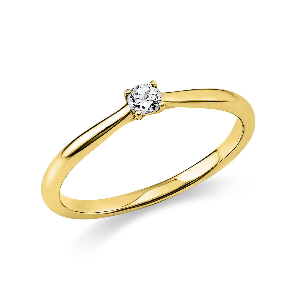 Langerak Diamonds Diamond Group 1A287G454-28, Ring Solitair Briljant 14 krt geelgoud
