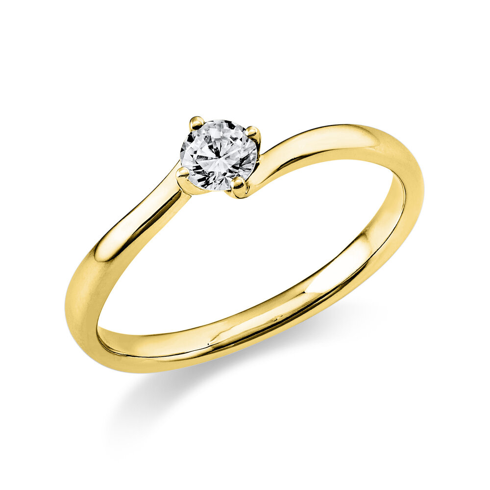 Langerak Diamonds Diamond Group 1J101G454-5, Ring Solitair Briljant 14 krt geelgoud
