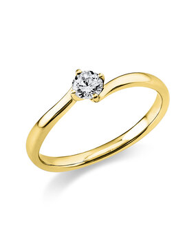 Langerak Diamonds Diamond Group 1J101G454-5, Ring Solitair Briljant 14 krt geelgoud