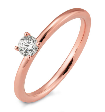 Saint Maurice Saint Maurice STM/06261-R-54, Ring Solitair 14 krt rosegoud
