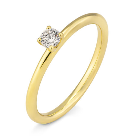 Saint Maurice Saint Maurice STM/06259-G-54, Ring Solitair 14 krt geelgoud