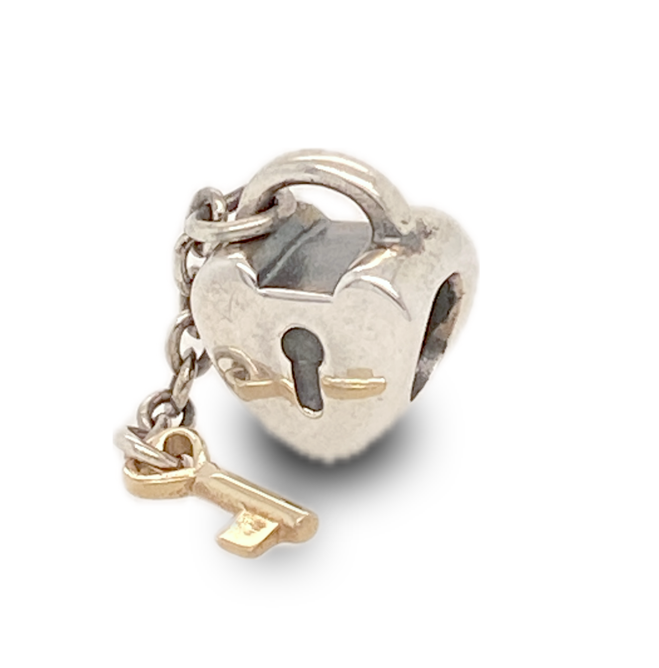 Pandora 790288, Hart met 14 karaats gouden sleutel Juwelier Langerak