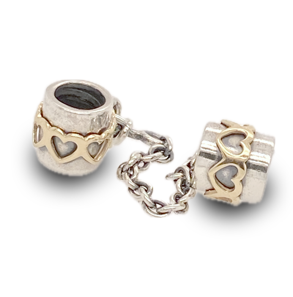 Pandora Pandora 790307-05, Charm veiligheidscollier met 14 karaats goud
