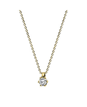 Langerak Natural Diamonds Diamond Group 4D278G4-35, Collier met hanger Briljant 14 krt geelgoud