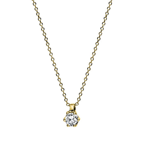 Langerak Natural Diamonds Diamond Group 4D278G4-35, Collier met hanger Briljant 14 krt geelgoud