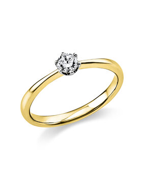 Langerak Natural Diamonds Langerak Diamonds 1C480YP856-1, Ring solitair 18krt goud met platina zetting