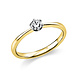Langerak Diamonds Langerak Diamonds 1C480YP856-1, Ring solitair 18krt goud met platina zetting