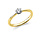 Langerak Diamonds 1C481YP853-1, Ring solitair 18krt goud met platina zetting