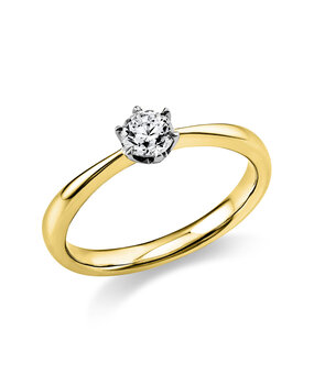 Langerak Diamonds Langerak Diamonds 1C482YP852-1, Solitairring 18krt goud met platina zetting