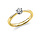 Langerak Diamonds 1C482YP852-1, Solitairring 18krt goud met platina zetting