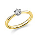 Langerak Diamonds Langerak Diamonds 1C482YP852-1, Solitairring 18krt goud met platina zetting