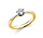 Langerak Diamonds 1C483YP856-1, Solitairring 18krt goud met platina zetting