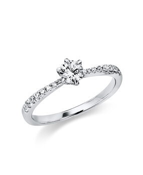 Langerak Natural Diamonds Langerak Diamonds 1CT80W454-3, Ring met briljant 14 krt witgoud