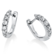 Langerak Natural Diamonds Langerak Diamonds 2I511W4-5. Creolen met briljant 14 krt witgoud