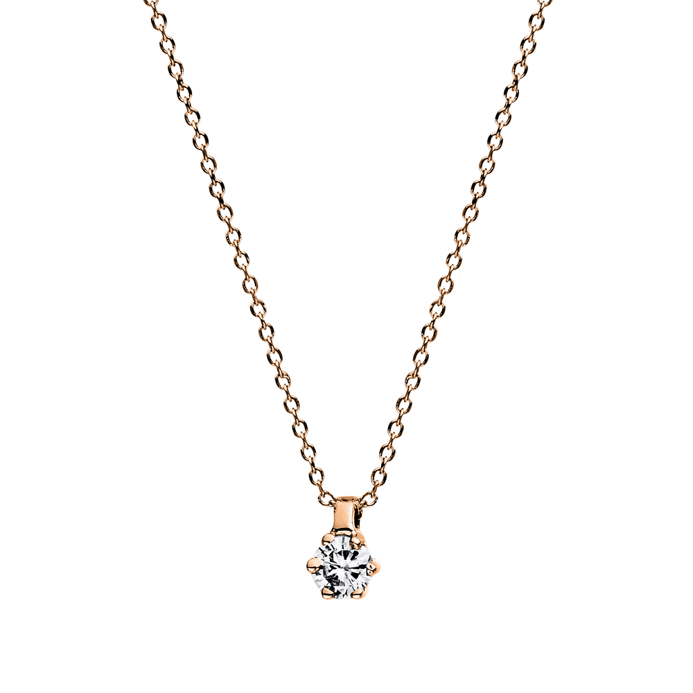 Langerak Natural Diamonds Langerak Diamonds 4D277R4-3, Solitair met collier 14 krt rosegoud