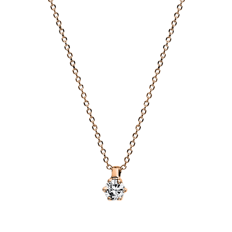 Langerak Natural Diamonds Langerak Diamonds 4D277R4-3, Solitair met collier 14 krt rosegoud