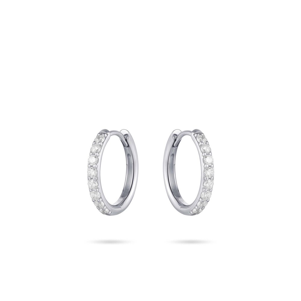 Langerak Essentials Gisser VWKCK2/15, Creolen 14 krt witgoud