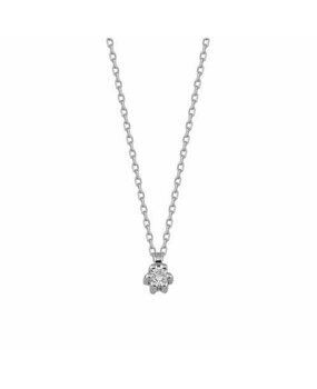 Dielen TRI001-W, Collier met hanger Briljant 14 krt witgoud