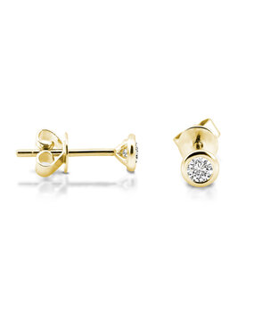 Langerak Diamonds Langerak Diamonds B03-G20, Oorstekers solitair briljant 14 krt geelgoud