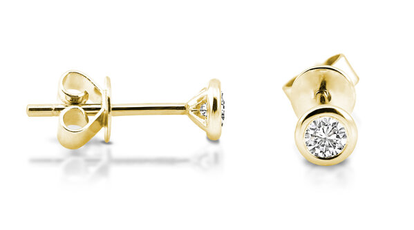 Langerak Diamonds Langerak Diamonds B03-G20, Oorstekers solitair briljant 14 krt geelgoud