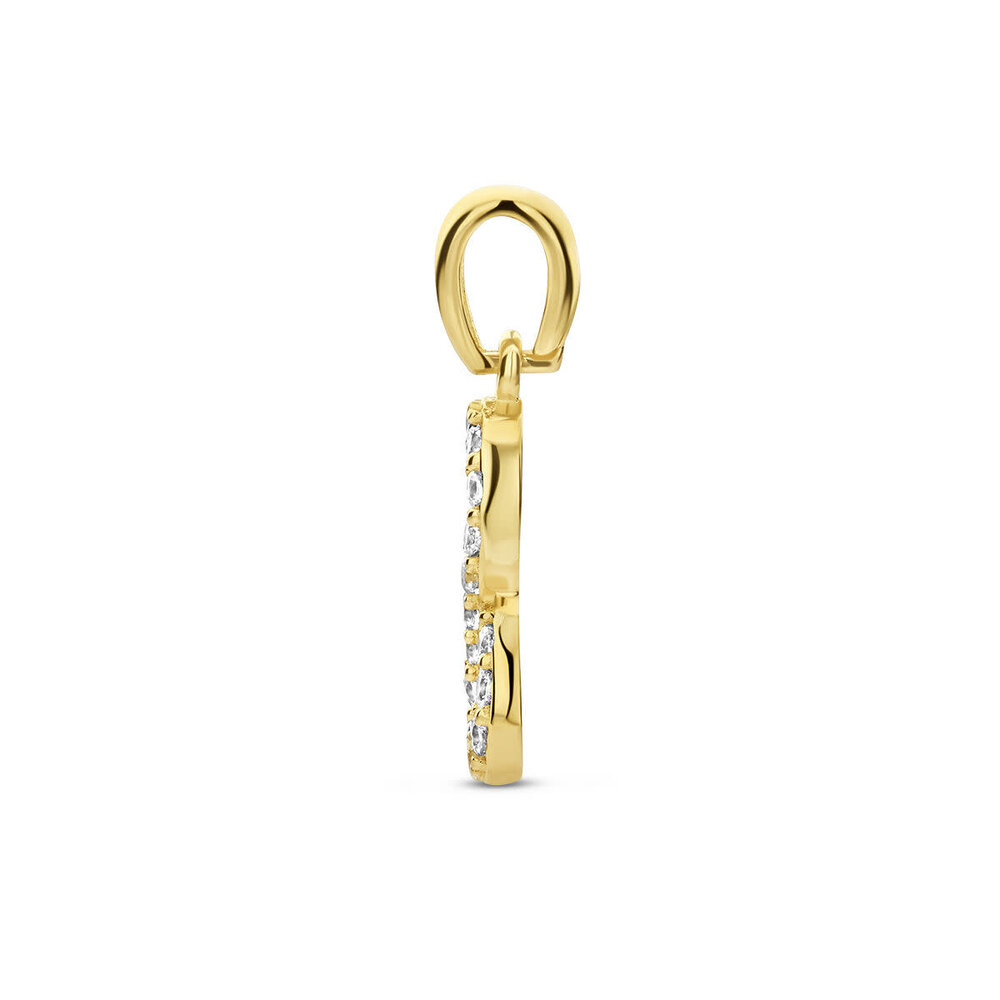 Langerak Essentials Langerak Essentials 4027996, Hanger infinity met zirkonia 14 krt geelgoud