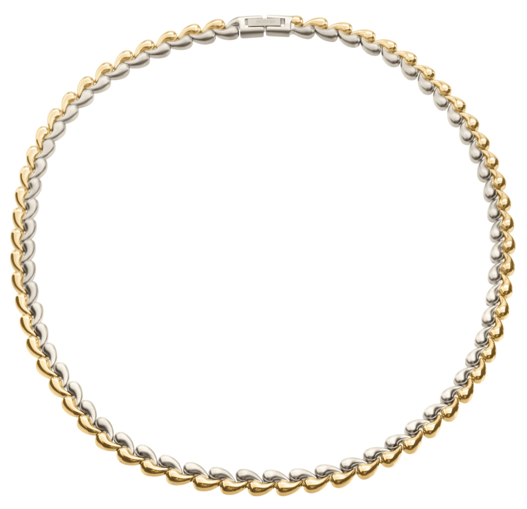 Boccia Boccia 08072-02, Collier titanium (deels verguld)