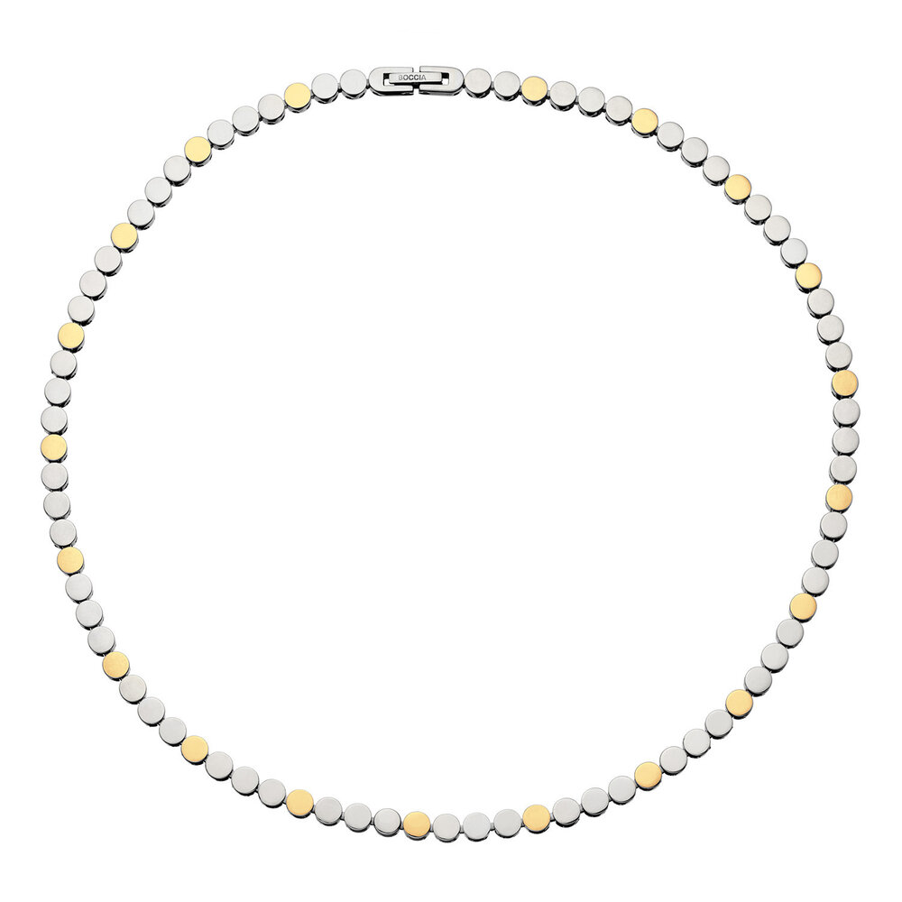 Boccia Boccia 08074-05, Collier titanium (deels verguld)