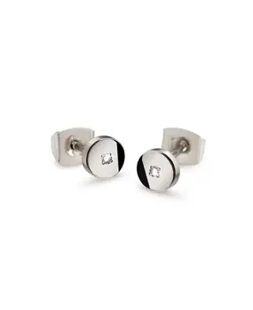 Boccia Boccia 05064-03, Oorstekers titanium met diamant