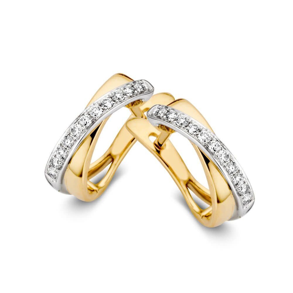 Excellent Jewelry Excellent OP415314, Creolen 14krt bicolor