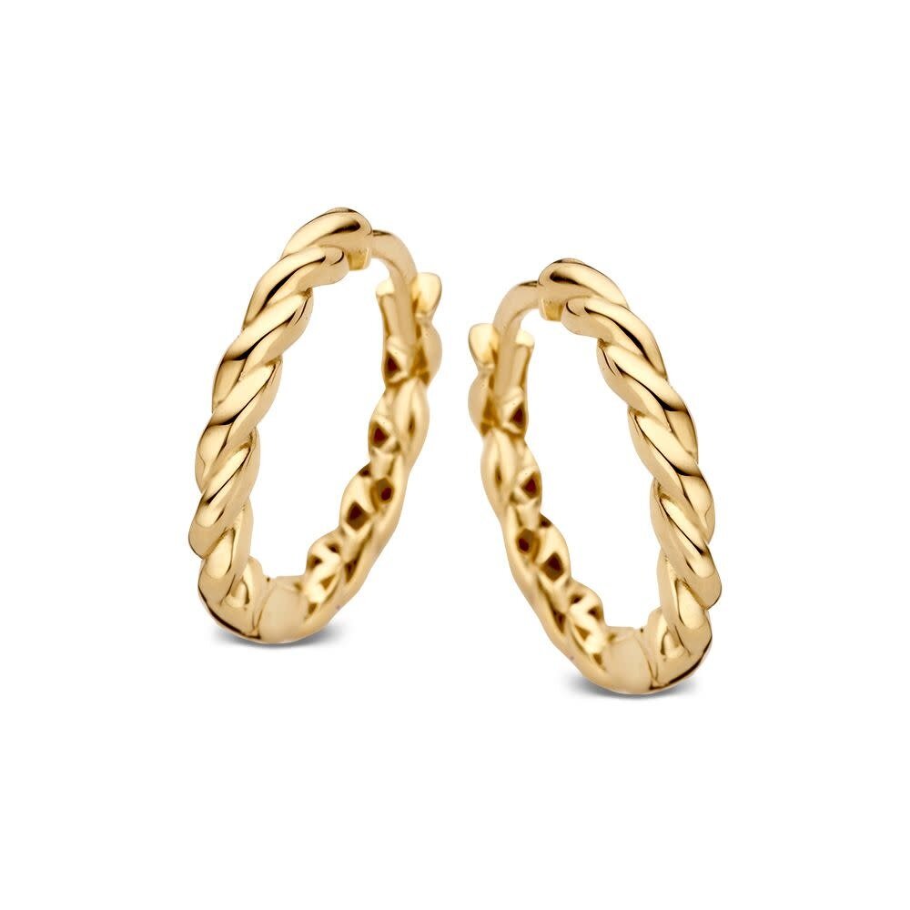 Excellent Jewelry Excellent OE107453, Creolen briljant 14 krt geelgoud