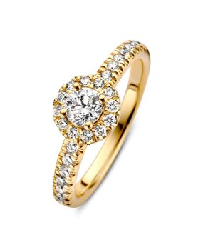 Excellent Jewelry Excellent RG117221-56, Ring fantasie briljant 14 krt geelgoud Excellent Jewelry Excellent RG117221-56, Ring fantasie briljant 14 krt geelgoud