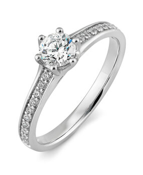 Saint Maurice Saint Maurice STM/06345-0-W-54,  Solitair ring 14 karaats goud Saint Maurice Saint Maurice STM/06345-0-W-54,  Solitair ring 14 karaats goud